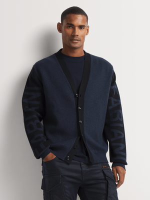 Fabiani Men's Navy/Black Cardigan