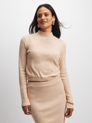 Jet Women's Stone Cashmere Rib Top