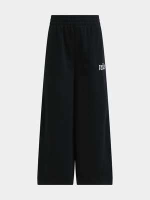 Nike Girls Kids Essential Fitted Black Sweat Pants
