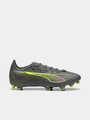 Puma Mens Ultra 5 Match FG/AG Grey/Yellow Boots