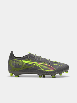 Puma Mens Ultra 5 Pro FG/AG Grey/Yellow Boots