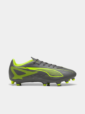 Puma Mens Ultra 5 Play FG/AG Grey/Yellow Boots