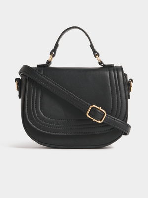 Exact Women's Black Round Crossbody Bag
