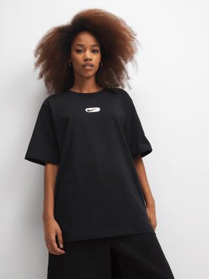 Nike Women's Nsw Club Black T-Shirt