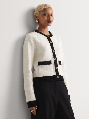 Luella Boucle Contrast Cardigan