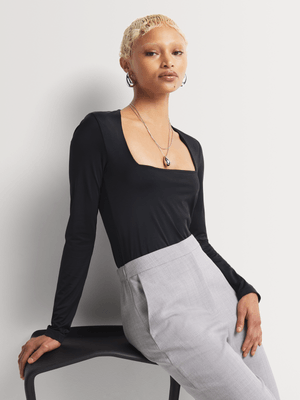 Long Sleeve Square Neck Bodysuit
