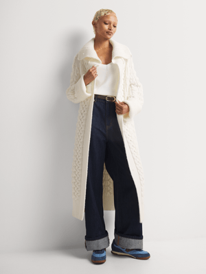 Luella Longline Cable Coatigan