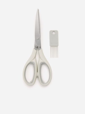 Jet Home Cream/Grey Herb Scissors with Cleaning Brush