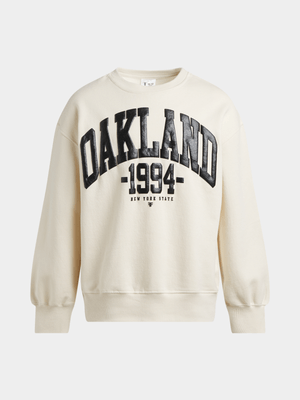Boys Oakland Printed Crew Sweat
