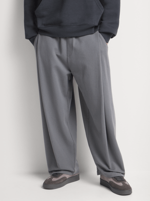 Markham Men's Wide Leg Fashion Brushed Grey Jogger