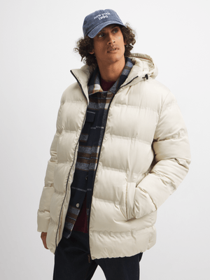 Exact Men's Natural Long Puffer Jacket