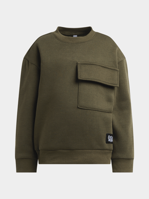 Exact Older Boy's Fatigue Utility Pocket Sweat Top