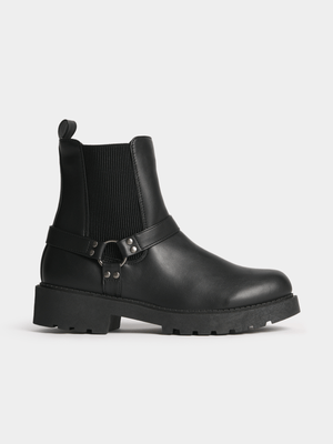 Exact Women's Black Rider Chelsea Boots