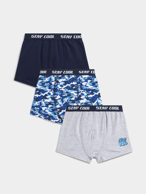 Jet Younger Boys Multicolour 3 Pack Stay Cool Bodyshort