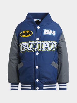 Jet Younger Boys Navy/Grey Batman Bomber Jacket