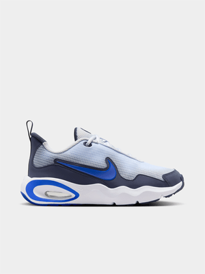 Nike Junior Grade-School Air Max Nova Grey/Charcoal/Blue Running Shoes