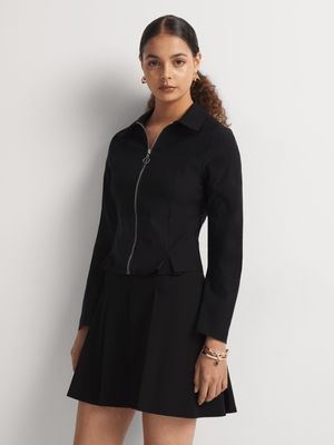 Y&G Fitted Zip Through Long Sleeve Shirt