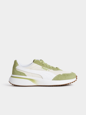 Puma Womens R78 Glance Green/Alpine Snow/White Sneakers