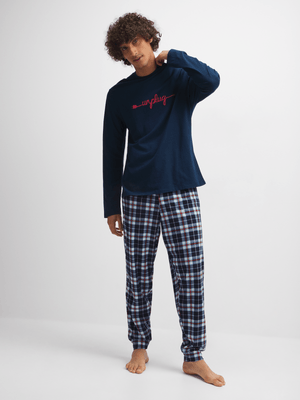 Jet Men's Navy/Grey Flannel Pyjama Set