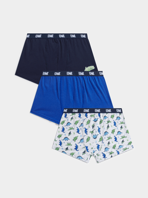 Jet Older Boys Multicolour 3 Pack Awesome Dino Bodyshorts