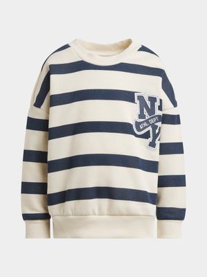 Jet Younger Boys Navy/Cream Active Top