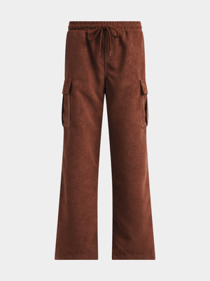 Jet Teen Boys Brown Corduroy Cargo Pants