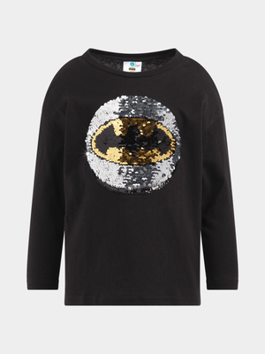 Jet Younger Boys Black Batman T-Shirt