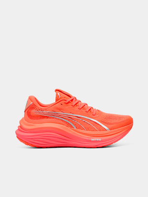 Puma Mens MagMax Nitro Glowing Red/Peach Frost Running Shoes