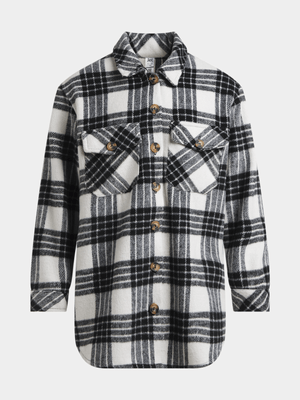 Jet Older Girls Black/White Check Shacket