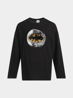 Jet Older Boys Black Batman T-Shirt