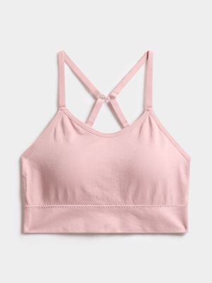 Jet Teen Girls Pink Adjustable Strap Padded Bra