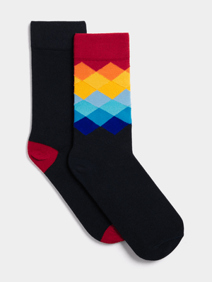Exact Men's Black 2-Pack Socks
