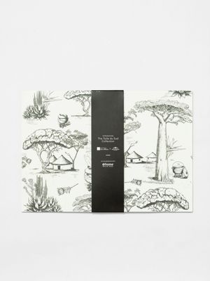 Kim Williams x Molebatsi Toile Du Sud Disposable Placemat 10 Pack Black