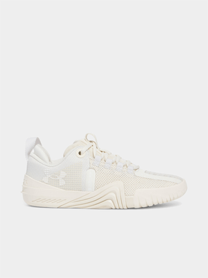 Under Armour Womens TriBase Reign 6 Ivory Dune/Stone/White Training Shoes