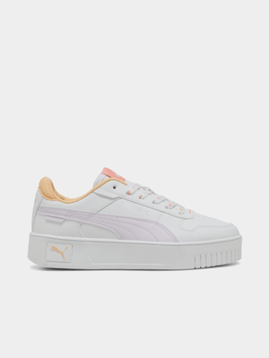 Puma Junior Grade-School Carina Street Lacey White/Lilac/Apricot Sneakers