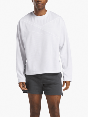 Reebok Men's HYMNE White Long-Sleeve T-Shirt