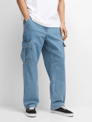 Vans Men's Blue Denim Cargo Pants