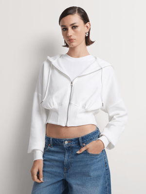Y&G Zip Through Corset Sweat Top