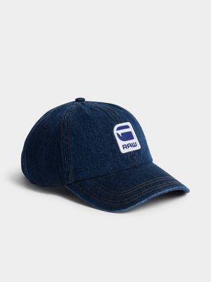 G-Star Men's Avernus Burger Baseball Denim Blue Cap
