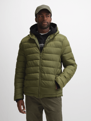 Jet Men's Khaki Puffer Jacket