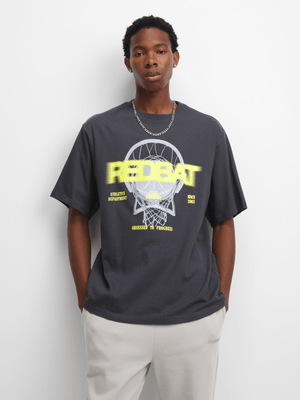Redbat Athletics Men's Charcoal Graphic T-Shirt