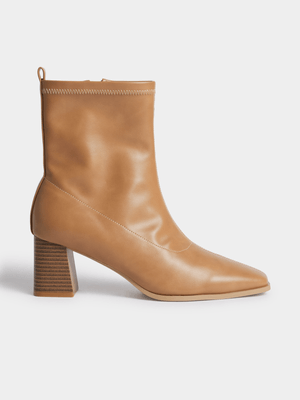 Jet Women's Tan Zip Sock Boot