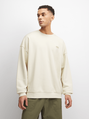 Nike Men's Nsw Club Beige Oversized Sweat Top
