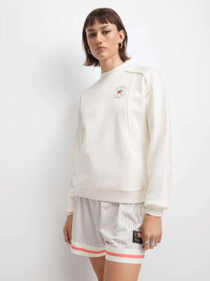 Converse Women's Yots Cream Sweat Top