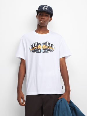 Redbat Men's White Graphic T-Shirt