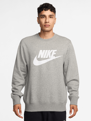 Nike Mens Club Graphic Grey Sweatshirt