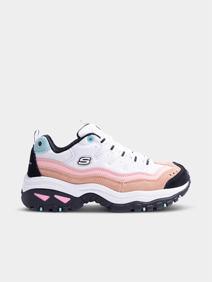 Women's Skechers Energy White/Pink Sneaker