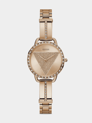 Guess Tri Bellini Rose Plated Bracelet Watch