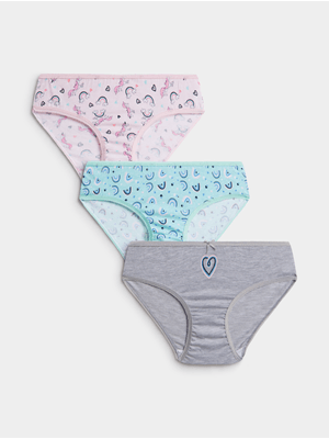 Jet Older Girls Multicolour 3 Pack Unicorn Bikini