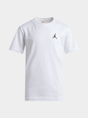 Jordan Unisex Youth Jumpman Air Embroidered White T-Shirt